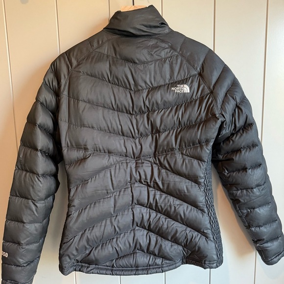 The North Face 550 Women Size L Black Sheen Puffer Goose Down Insulated Jacket - Picture 2 of 16